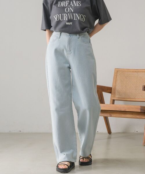 RETRO GIRL（レトロガール）の「デニムバギーPT（デニムパンツ・レディース・ライトブルー/ダークブルー/ブラック/ブルー系その他5・LARGE/MEDIUM）」の4枚目の写真