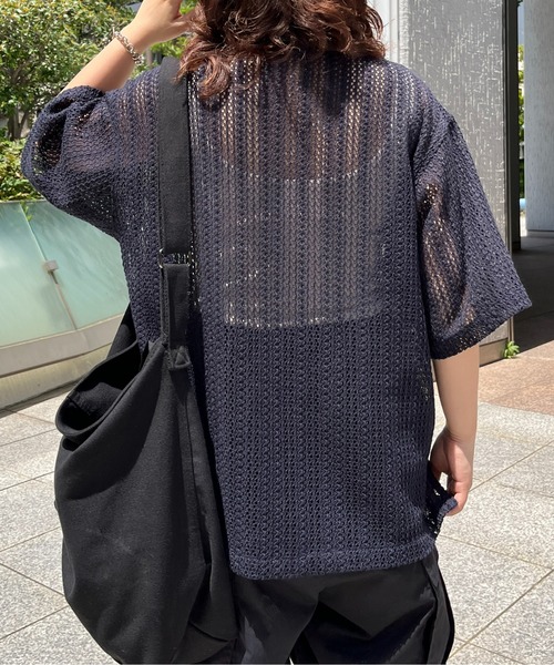 CPCM（シーピーシーエム）の「半袖レース開襟シャツ（シャツ/ブラウス・メンズ・グリーン/アイボリー/ネイビー・MEDIUM/LARGE）」の22枚目の写真