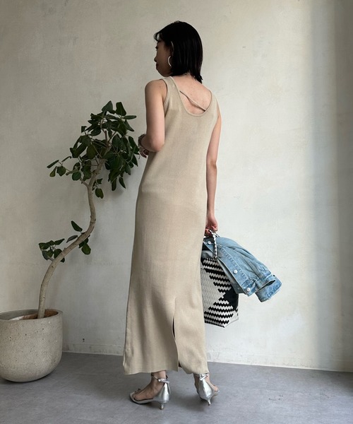 DouDou(ドゥドゥ)の「【WEB限定】ニットワンピース(ワンピース・レディース・ベージュ/ネイビー/レッド・FREE)」の19枚目の写真