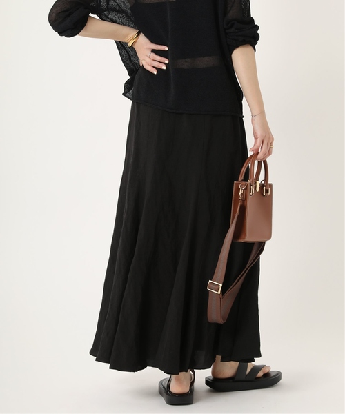 Plage glace flare スカート ロングスカート ブラック　36 追加》glace flare スカート（ロング・マキシ丈スカート