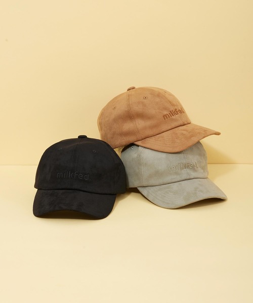 MILKFED.（ミルクフェド）の「FAUX SUEDE CAP（キャップ・レディース・ブラウン/ライトグリーン/ブラック・ONE SIZE）」の7枚目の写真