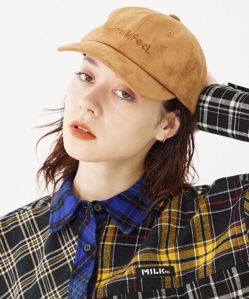 MILKFED.（ミルクフェド）の「FAUX SUEDE CAP（キャップ・レディース・ブラウン/ライトグリーン/ブラック・ONE SIZE）」の12枚目の写真