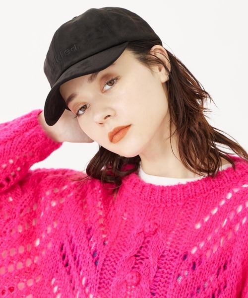 MILKFED.（ミルクフェド）の「FAUX SUEDE CAP（キャップ・レディース・ブラウン/ライトグリーン/ブラック・ONE SIZE）」の4枚目の写真