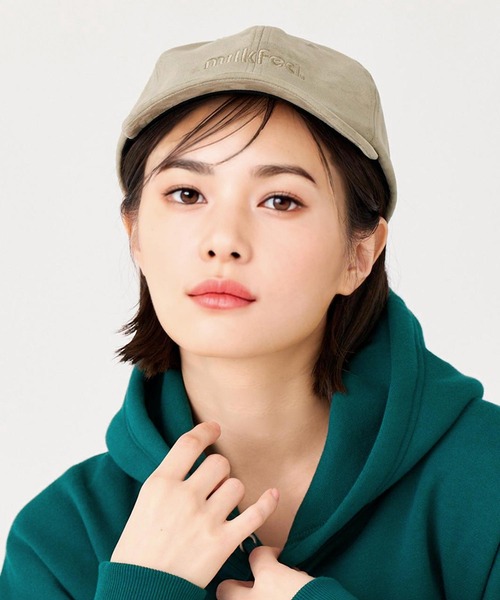 MILKFED.（ミルクフェド）の「FAUX SUEDE CAP（キャップ・レディース・ブラウン/ライトグリーン/ブラック・ONE SIZE）」の14枚目の写真