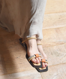 Au BANNISTER | ストラップフラットサンダル(サンダル)