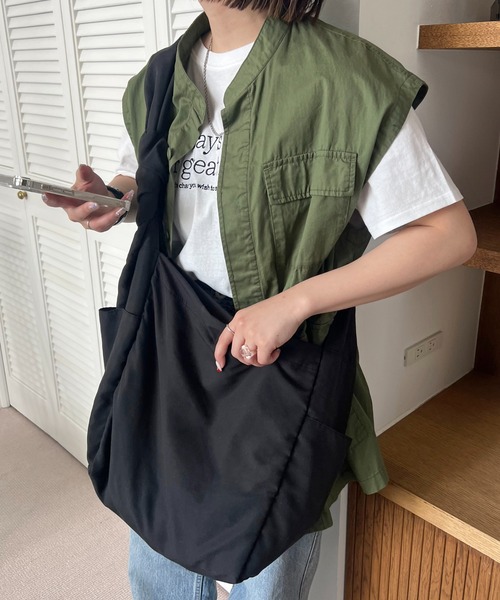 DISCOAT（ディスコート）の「ビッグメッセンジャーバッグ（メッセンジャーバッグ・レディース・ブルー/ブラック/ホワイト・FREE）」の17枚目の写真