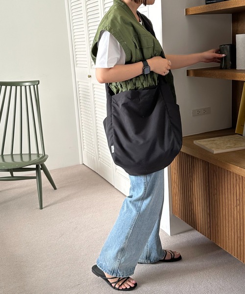 DISCOAT（ディスコート）の「ビッグメッセンジャーバッグ（メッセンジャーバッグ・レディース・ブルー/ブラック/ホワイト・FREE）」の22枚目の写真