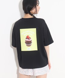 PINK-latte | ◆【接触冷感機能付き】バックイラストプリントBIGT(Tシャツ/カットソー)