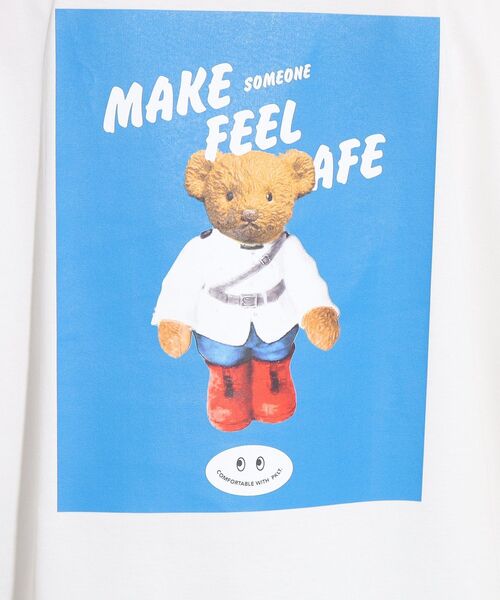 PINK-latte（ピンクラテ）の「◆【接触冷感機能付き】バックイラストプリントBIGT（Tシャツ/カットソー・キッズ・ブラック/黄緑系/ベビーピンク/オフホワイト・14/15 /16）」の21枚目の写真