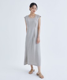 【THE TOKYO/ザトウキョウ】cap sleeve tuck dress/キャップスリーブタックワンピース