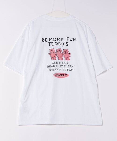 SHEENA(シーナ)の「バックミニbearプリントルーズTシャツ(Tシャツ/カットソー・レディース・ブラック/ホワイト・M)」の13枚目の写真