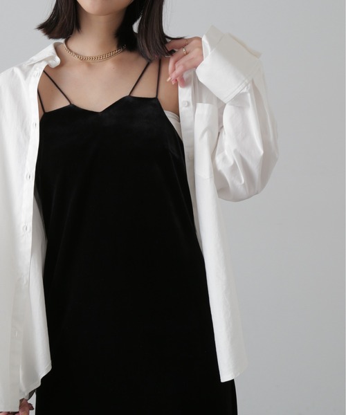 FREE'S MART（フリーズマート）の「◆ベロア2ストラップキャミワンピース（ワンピース・レディース・ブラウン/ブラック/ネイビー・SMALL/MEDIUM）」の19枚目の写真