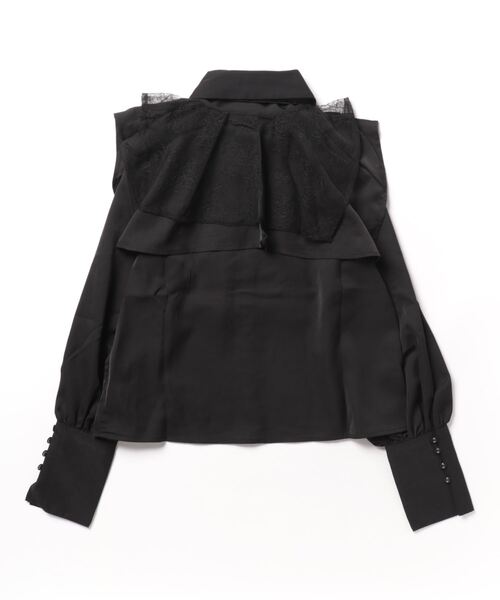 archives（アルシーヴ）の「レースケープリボンタイブラウス（シャツ/ブラウス・レディース・オフホワイト/ベージュ/ブラック・MEDIUM）」の4枚目の写真