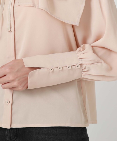 archives（アルシーヴ）の「レースケープリボンタイブラウス（シャツ/ブラウス・レディース・オフホワイト/ベージュ/ブラック・MEDIUM）」の8枚目の写真