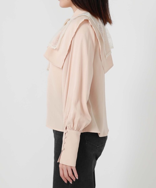 archives（アルシーヴ）の「レースケープリボンタイブラウス（シャツ/ブラウス・レディース・オフホワイト/ベージュ/ブラック・MEDIUM）」の13枚目の写真