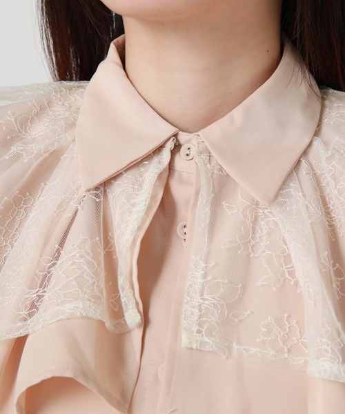 archives（アルシーヴ）の「レースケープリボンタイブラウス（シャツ/ブラウス・レディース・オフホワイト/ベージュ/ブラック・MEDIUM）」の10枚目の写真