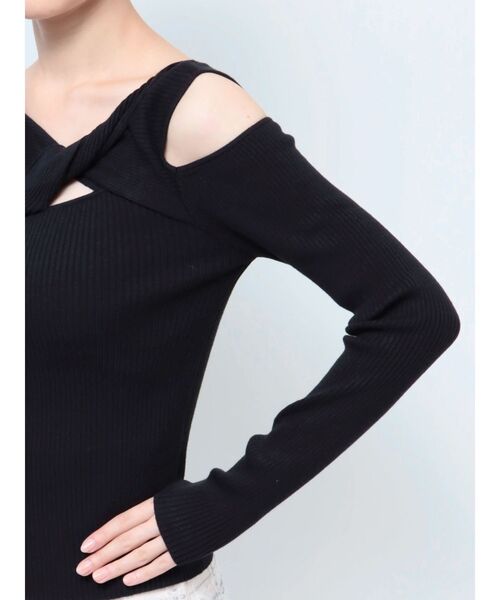 MERCURYDUO（マーキュリーデュオ）の「アシメツイストニットプルオーバー（ニット/セーター・レディース・オフホワイト/ネイビー/ミント・FREE）」の21枚目の写真