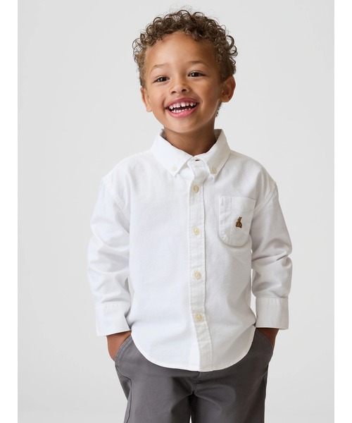 GAP(ギャップ)の「オーガニックコットン オックスフォードシャツ (幼児)(シャツ/ブラウス・キッズ・ブルー/ホワイト・3 YRS/18-24M/2 YRS/12-18M/5 YRS/4 YRS/6-12M)」の4枚目の写真