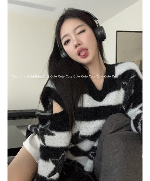 DEVICE（デバイス）の「【ベストにもなる】 3way ボーダー スター Y2K