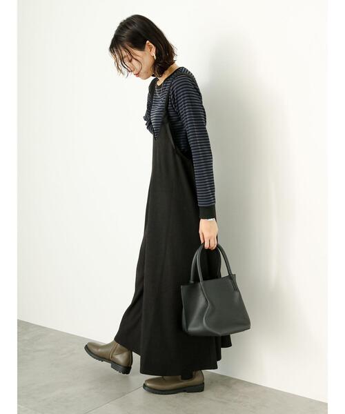 Samansa Mos2 blue（サマンサモスモスブルー）の「前後2WAYノットワンピース（ワンピース・レディース・ブラック/ブラウン/チャコールグレー・F）」の2枚目の写真