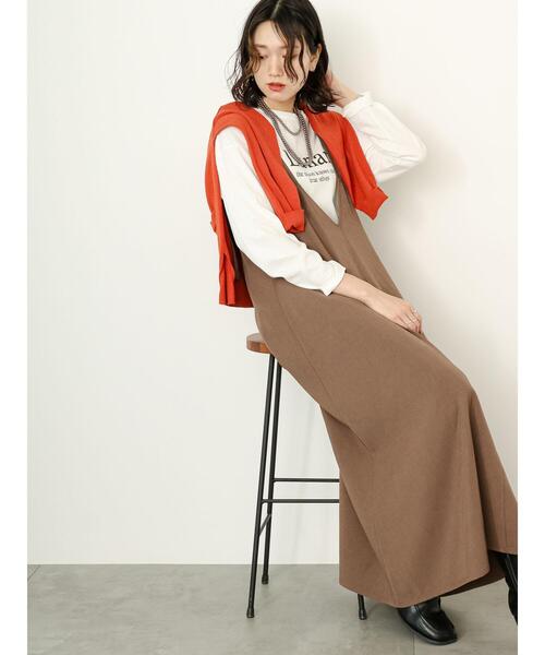 Samansa Mos2 blue（サマンサモスモスブルー）の「前後2WAYノットワンピース（ワンピース・レディース・ブラック/ブラウン/チャコールグレー・F）」の4枚目の写真