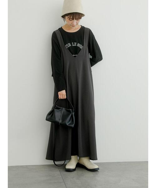 Samansa Mos2 blue（サマンサモスモスブルー）の「前後2WAYノットワンピース（ワンピース・レディース・ブラック/ブラウン/チャコールグレー・F）」の5枚目の写真