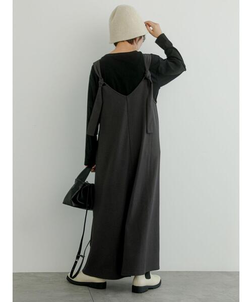 Samansa Mos2 blue（サマンサモスモスブルー）の「前後2WAYノットワンピース（ワンピース・レディース・ブラック/ブラウン/チャコールグレー・F）」の7枚目の写真