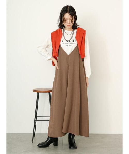 Samansa Mos2 blue（サマンサモスモスブルー）の「前後2WAYノットワンピース（ワンピース・レディース・ブラック/ブラウン/チャコールグレー・F）」の11枚目の写真