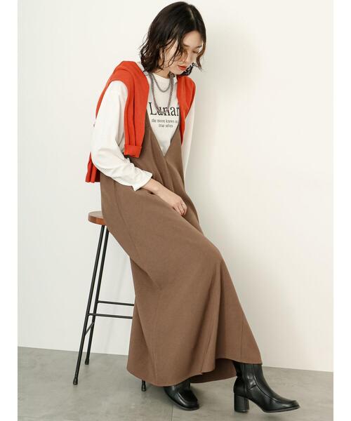 Samansa Mos2 blue（サマンサモスモスブルー）の「前後2WAYノットワンピース（ワンピース・レディース・ブラック/ブラウン/チャコールグレー・F）」の13枚目の写真