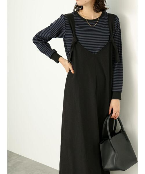 Samansa Mos2 blue（サマンサモスモスブルー）の「前後2WAYノットワンピース（ワンピース・レディース・ブラック/ブラウン/チャコールグレー・F）」の21枚目の写真