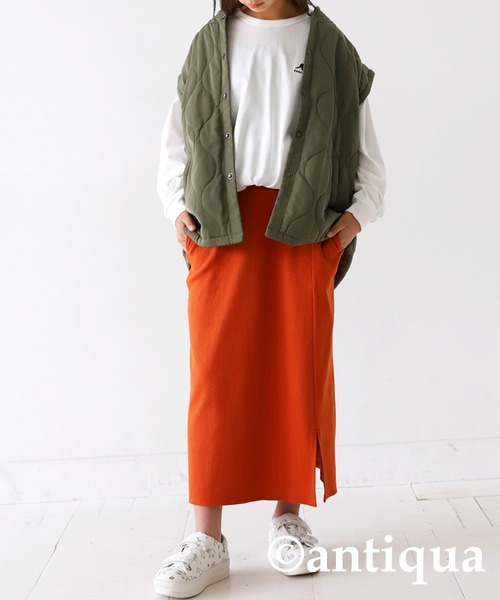 antiqua（アンティカ）の「リブスカート（スカート・キッズ・レッド/ブラック/オレンジ/ブルー・130/140/160/150/120）」の21枚目の写真