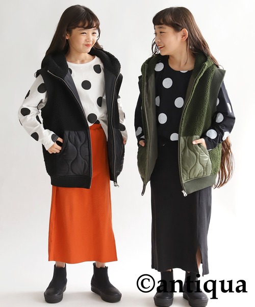 antiqua（アンティカ）の「リブスカート（スカート・キッズ・レッド/ブラック/オレンジ/ブルー・130/140/160/150/120）」の19枚目の写真