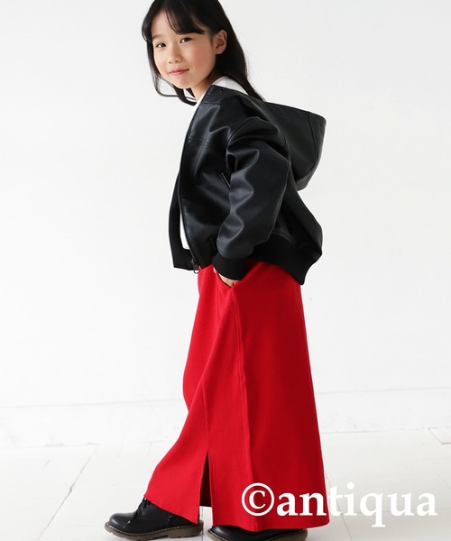 antiqua（アンティカ）の「リブスカート（スカート・キッズ・レッド/ブラック/オレンジ/ブルー・130/140/160/150/120）」の13枚目の写真