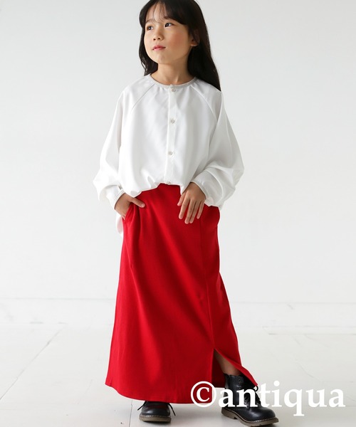 antiqua（アンティカ）の「リブスカート（スカート・キッズ・レッド/ブラック/オレンジ/ブルー・130/140/160/150/120）」の15枚目の写真