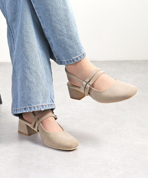 LibertyDoll(リバティードール)の「スクエア スリングバック ダブルメリージェーンパンプス(パンプス・レディース・ゴールド/ブラック系3/アイボリー/ブラック系1/シルバー/ブラック系2/ベージュ/シルバー系1・SS/S/M/3L/LL/L)」の14枚目の写真