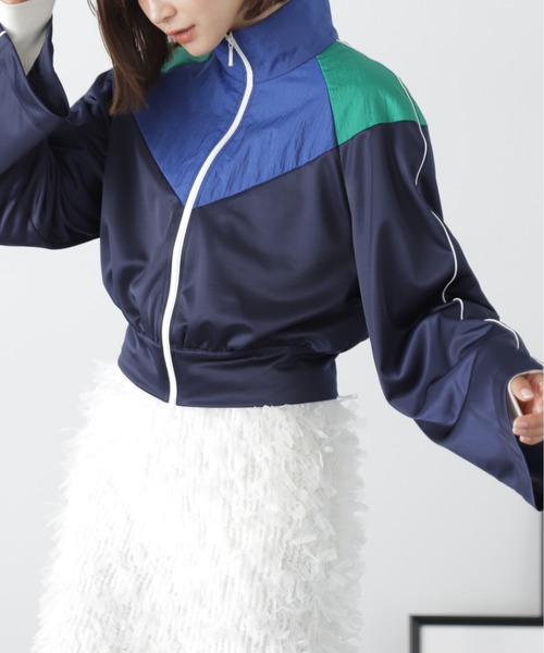 FREE'S MART(フリーズマート)の「◆<コレクション>トラックジャケット(ナイロンジャケット・レディース・ネイビー・FREE)」の6枚目の写真