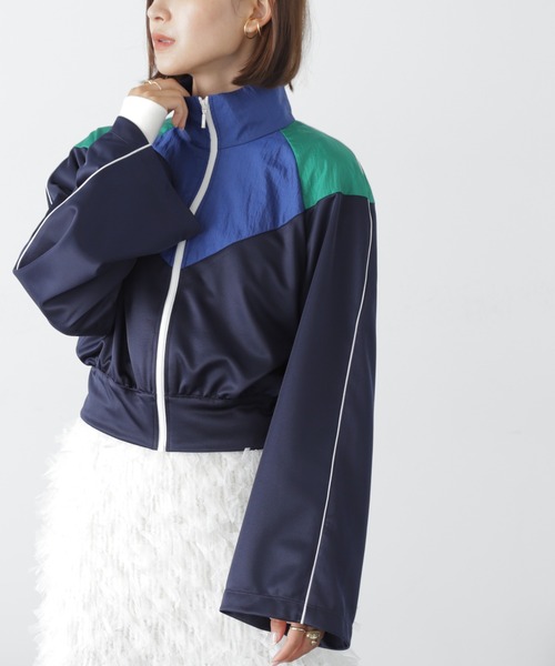 FREE'S MART(フリーズマート)の「◆<コレクション>トラックジャケット(ナイロンジャケット・レディース・ネイビー・FREE)」の8枚目の写真