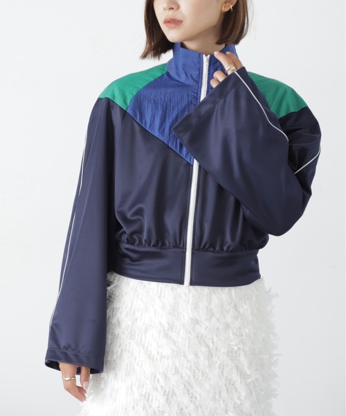 FREE'S MART(フリーズマート)の「◆<コレクション>トラックジャケット(ナイロンジャケット・レディース・ネイビー・FREE)」の4枚目の写真