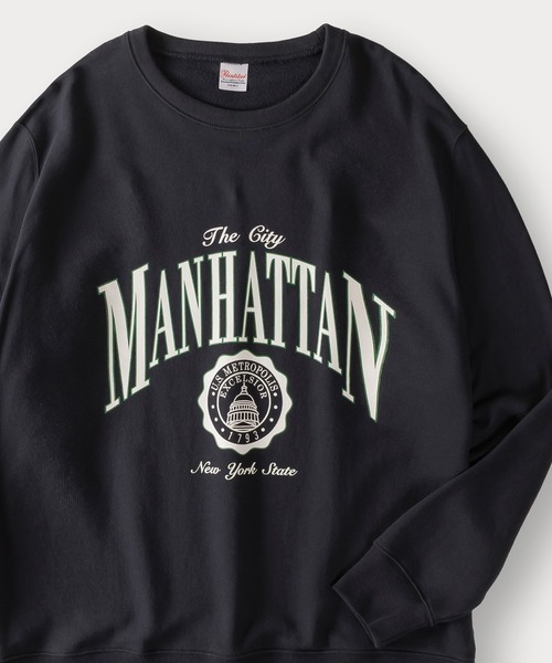 SlashDate(スラッシュデイト)の「MANHATTAN&GO YOURSELF/アソートクルーネックスウェット/ユニセックス(スウェット・メンズ・アッシュグレー/ブルー系その他/グレー系その他/ネイビー/アイボリー/グレー・M/L)」の6枚目の写真
