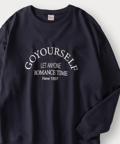 SlashDate(スラッシュデイト)の「MANHATTAN&GO YOURSELF/アソートクルーネックスウェット/ユニセックス(スウェット・メンズ・アッシュグレー/ブルー系その他/グレー系その他/ネイビー/アイボリー/グレー・M/L)」の5枚目の写真