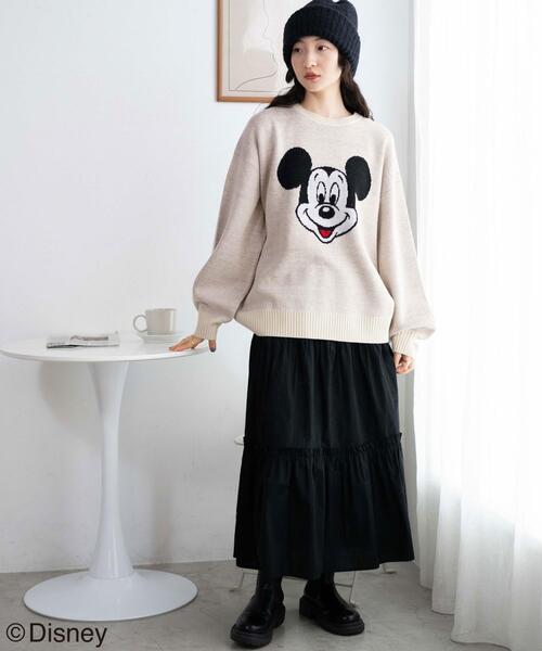 Disney（ディズニー）の「∴WEGO/別注Disneyジャガードニット（ニット/セーター・レディース・レッド/アイボリー・FREE）」の6枚目の写真