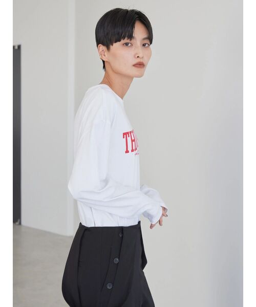 AMERICAN HOLIC（アメリカンホリック）の「ロゴカットプルオーバー（Tシャツ/カットソー・レディース・レッド/ブラック・M/L）」の7枚目の写真