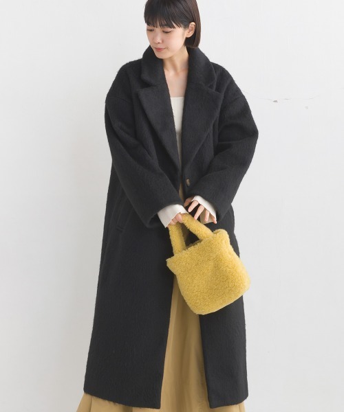 natural couture ニットシャギー袖タックチェスターコート natural couture（ナチュラルクチュール）の「ニットシャギー袖