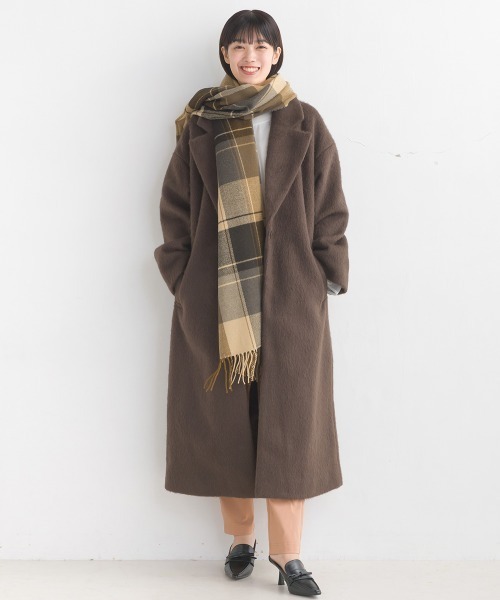 【未使用タグ付♡】PLST シャギーチェスターコート　M 定価35,000円 PLST(プラステ)公式 | シャギーチェスターコート