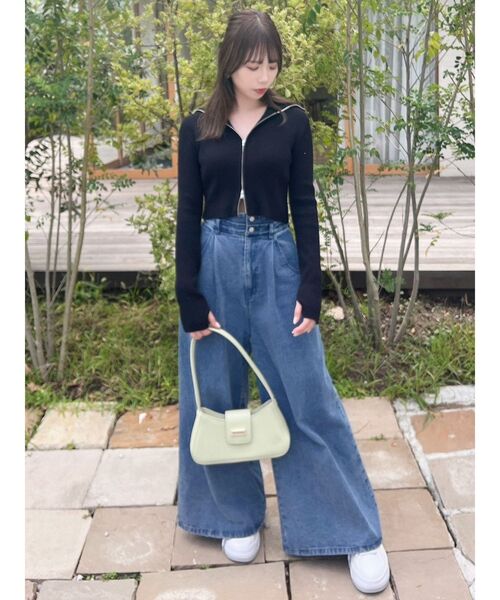 dazzlin(ダズリン)の「Wジップリブニットトップス(ニット/セーター・レディース・レッド/ブラック/チャコールグレー・FREE)」の15枚目の写真