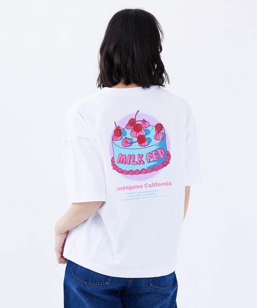 MILKFED.（ミルクフェド）の「CAKE S/S TEE（Tシャツ/カットソー・レディース・ライトピンク/ホワイト/ブラック・L/M）」の2枚目の写真