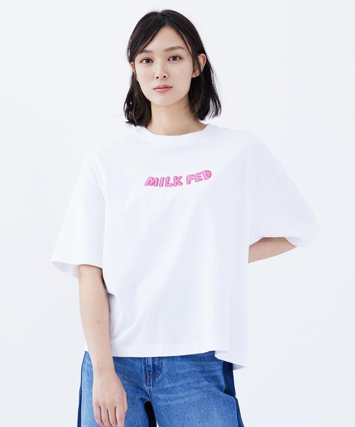 MILKFED.（ミルクフェド）の「CAKE S/S TEE（Tシャツ/カットソー・レディース・ライトピンク/ホワイト/ブラック・L/M）」の14枚目の写真