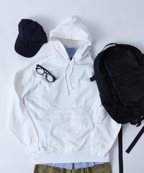 CALIFORNIA APPAREL(カリフォルニアアパレル)の「2-11A7 CA ベーシック スウェットプル オーバーパーカー(パーカー・レディース・ホワイト/ブラック/スミクロ/ネイビー/ミックスグレー・L/XL/M/S)」の3枚目の写真