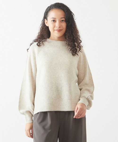【セール】【リッチなオーストラリアウールで大人シンプルなラグランニット】（ニット/セーター）｜MELROSE claire（メルローズ クレール） 4,961円