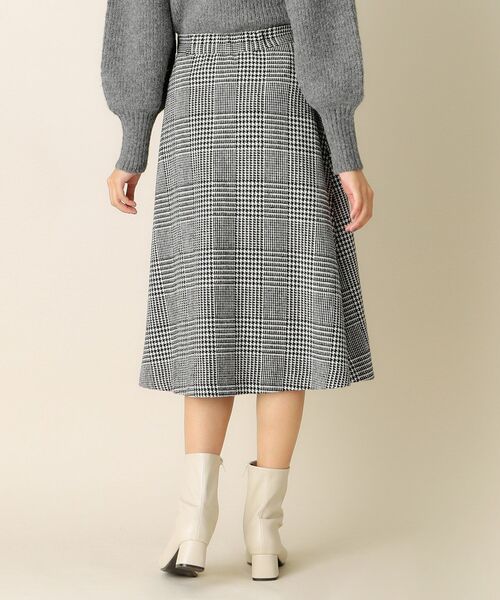 index（インデックス）の「◆ビッグチェックフレアスカート/ウールライク【洗濯機洗い可】（スカート・レディース・ダークブラウン系1/ブラック系1・36/38/40）」の16枚目の写真